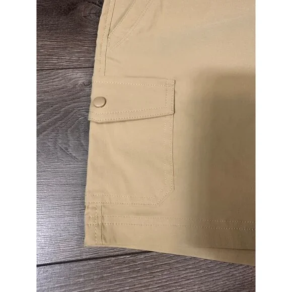 Eddie Bauer shorts women 2 Way Stretch 5”Inseam Hiking Outdoor Wear size 14 - Picture 3 of 13